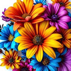 Flowers made of different colors