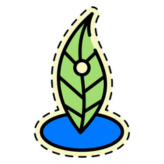 Leaf Point Sticker