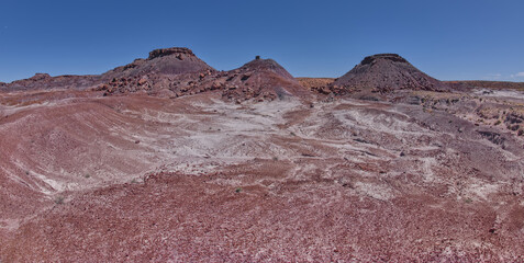 Crystal Butte and Anvil Hill in Petrified Forest AZ
