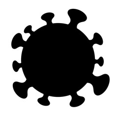 刺のあるウイルスのシルエット素材