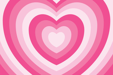 Pink heart background. Valentine's day romance love celebration concept. Vector stock
