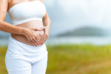 mother, pregnancy, motherhood, anticipation, child, pregnant, birth, human, stomach, health. A...