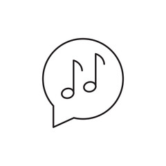 Music Chat icon design, isolated on white background, vector illustration