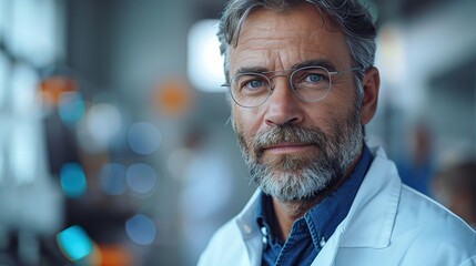 doctor talking to business owner in hospital.stock image