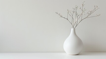 Blooming Elegance: A White Vase Overflowing With Delicate Flowers