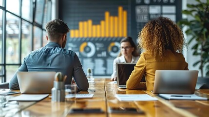 business personnel discuss financial difficulties while networking and collaborating to develop and resolve corporate finance problems business administration and finance theory.stock photo