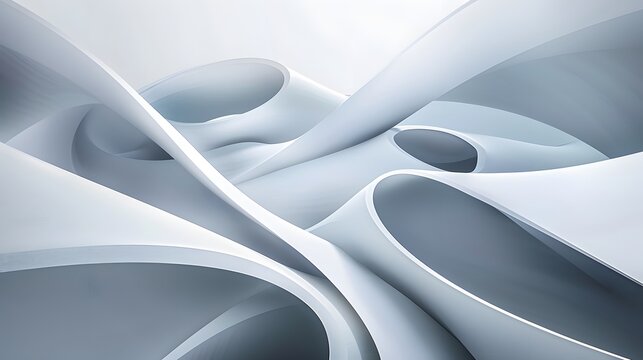 Abstract white wavy sculpted horizontal background wave of 3d white liquid flow of marble liquid flow texture fluid art abtract themed photorealistic illustration