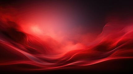 Abstract gradient background with red and black hues and wavy shapes