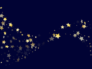 Gold gradient star dust sparkle vector background.