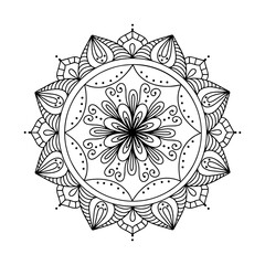 easy mandala coloring page for adults - simple flower mandala coloring pages - Art on the wall. Coloring book Lace pattern The tattoo