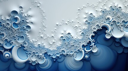 Mandelbrotblue and white UHD wallpaper