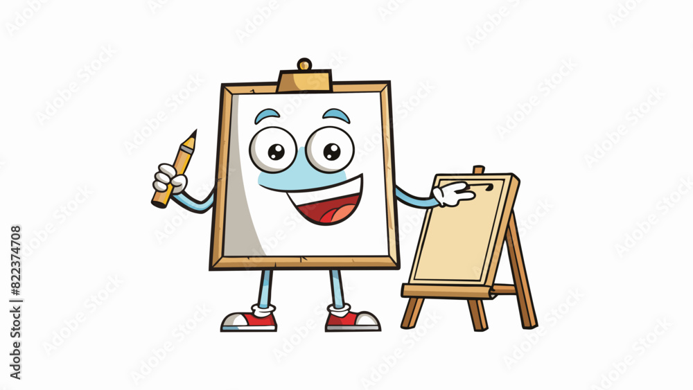 Poster a blank canvas waiting to be painted symbolizes my creative and imaginative mind. like an artist i a