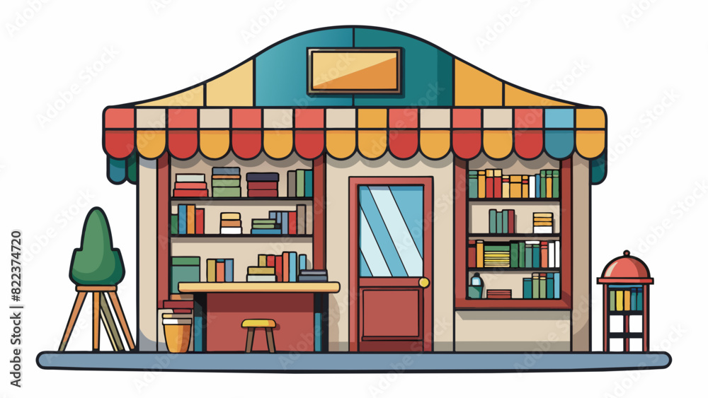 Poster a bookshop with floortoceiling shelves lovingly stocked with a variety of genres. a cozy reading noo