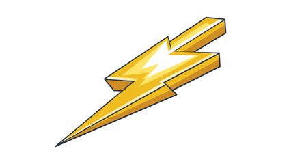 A bolt of lightning streaked across the sky glowing bright white as it traveled at an incredible speed towards the ground.. Cartoon Vector