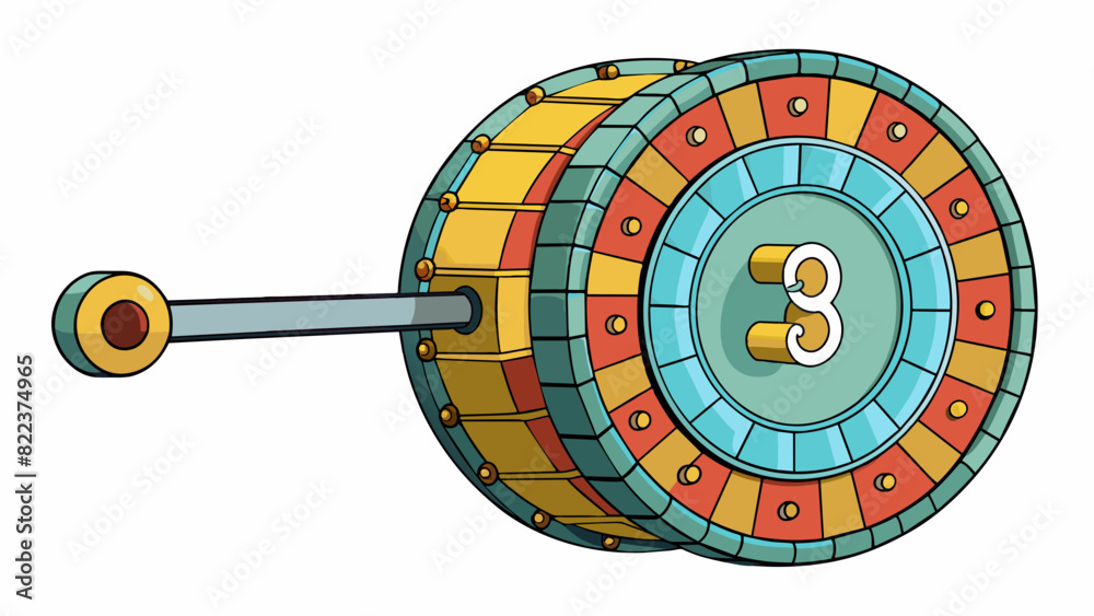 Poster A circularshaped mechanism with a combination wheel on the front and a long metal shank on the back. The combination can be set by rotating the. Cartoon Vector
