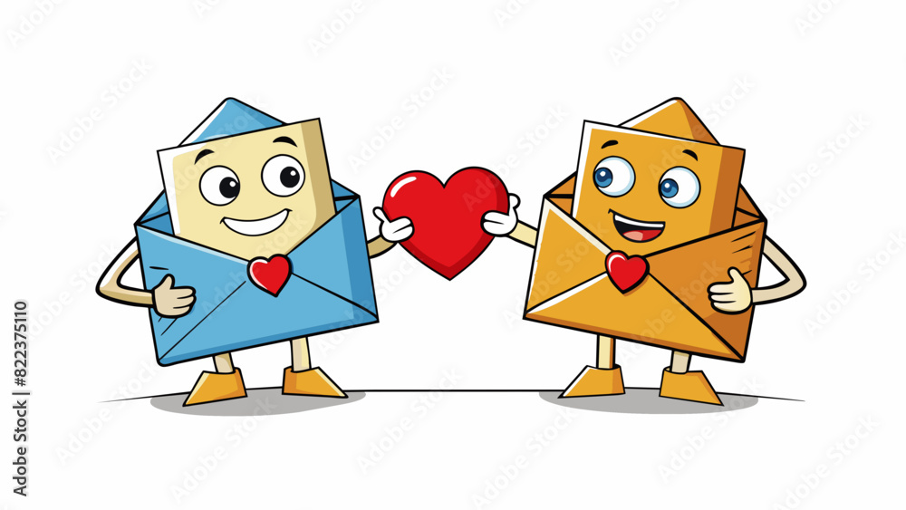 Poster a couple exchanging heartfelt letters with each other while they are apart. the letters are carefull