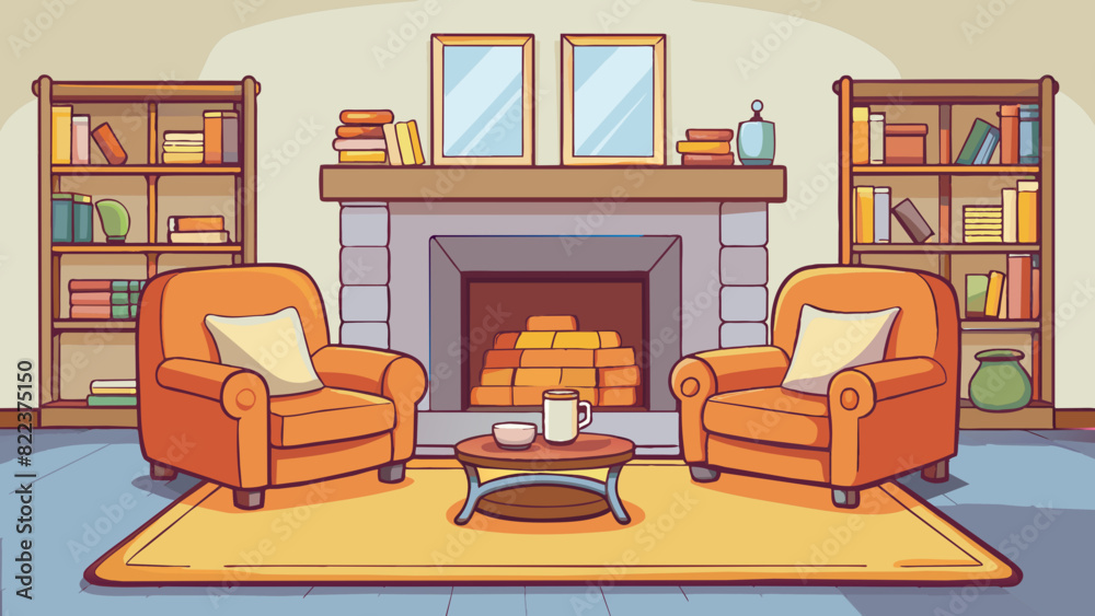 Aufkleber a cozy living room soft plush cushions line a comfy couch inviting you to sink in and relax. a warm 