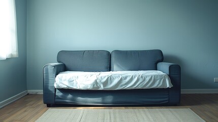 A Tranquil Blue Rest: Living Room Oasis