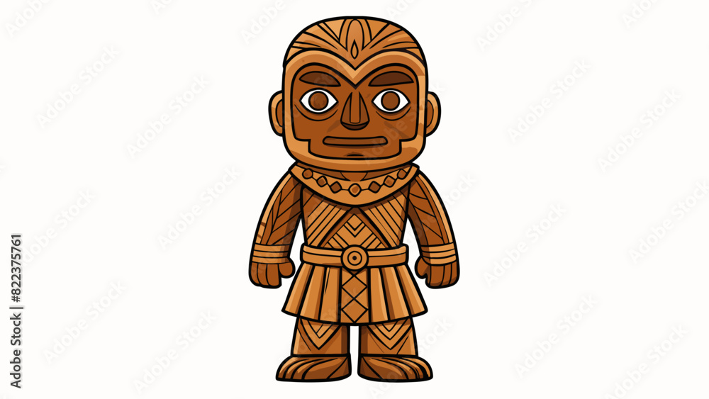 Aufkleber a handcarved wooden figurine the intricate details and smooth finish on this figurine demonstrate th