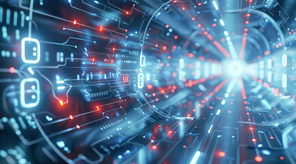 Fototapeta premium Data and information protection protocol. Secure connection. Generative AI.