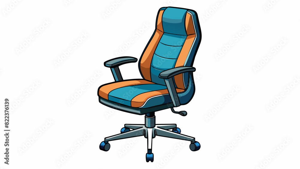 Aufkleber a modern office chair with a sleek black frame and ergonomic design. the seat is adjustable and upho