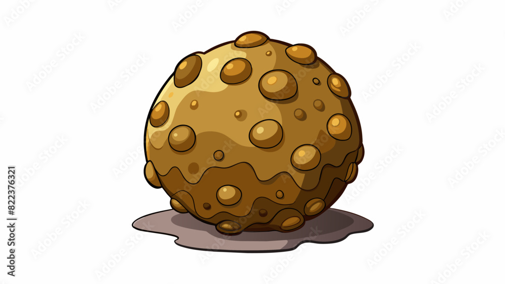 Poster An irregularlyshaped object with a bumpy rough surface. It has a dark mottled color and is much larger and heavier than a regular egg. Inside there is. Cartoon Vector