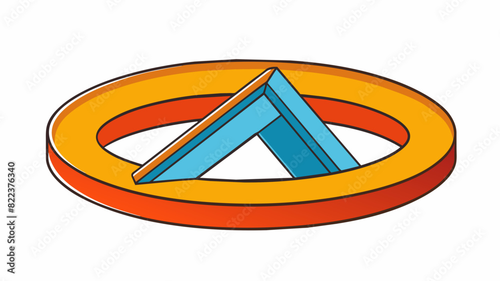 Poster An oval A shape resembling an elongated circle with two curved sides and two points at the ends.. Cartoon Vector