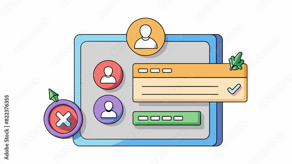Poster An online account with a username and password field that appears when you click on the Sign In button. It also has a Forgot Password option and a. Cartoon Vector