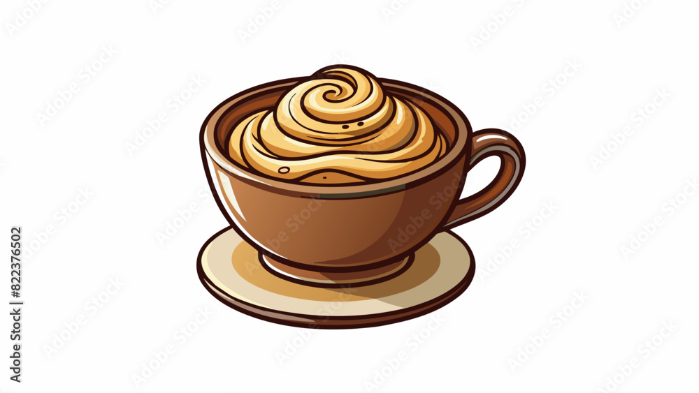 Poster a perfectly crafted cup of coffee with a rich aroma and velvety texture. the foam on top is expertly