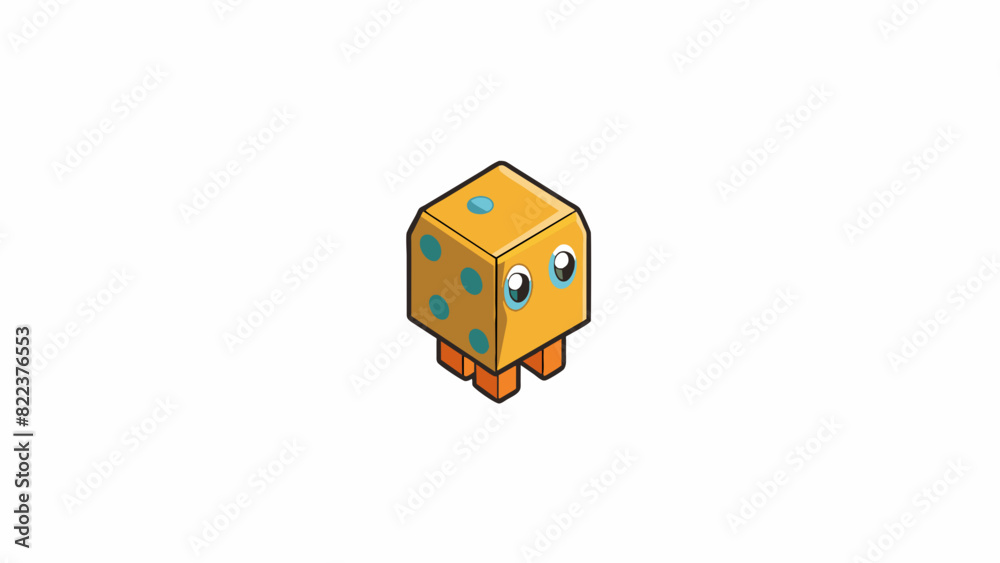 Poster A pixelated dot on a computer screen representing the smallest unit of digital image.. Cartoon Vector