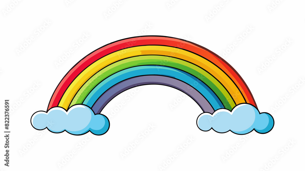 Poster a rainbow after a storm its vibrant colors stretching across the sky a symbol of hope and the promis