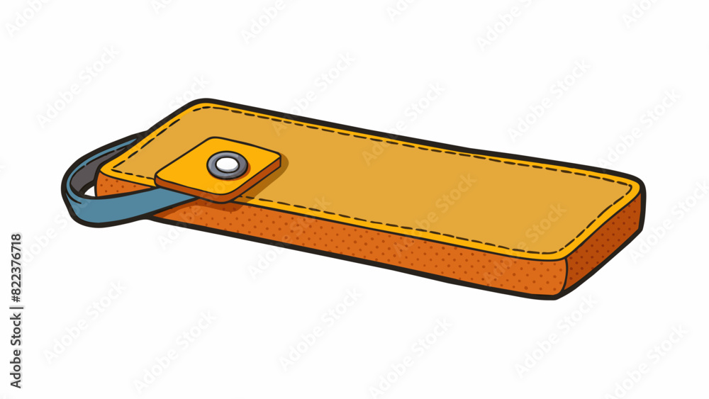 Poster A rectangular piece of fabric with a loop on one end and a buckle on the other. Its purpose is to keep clothing secured and in place typically worn. Cartoon Vector