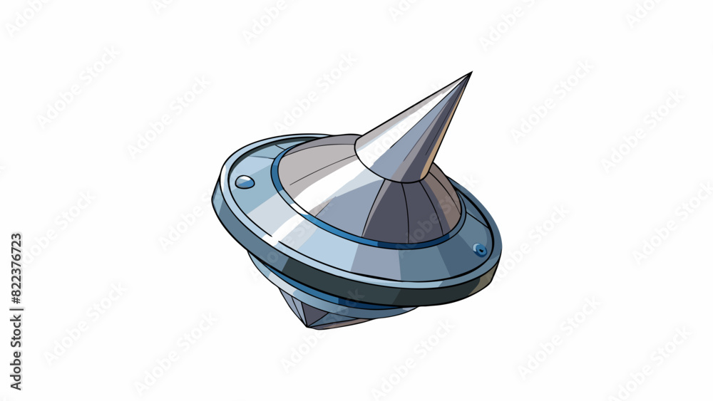 Aufkleber A round metallic object with a pointy end that can be used to write on paper with ink.. Cartoon Vector