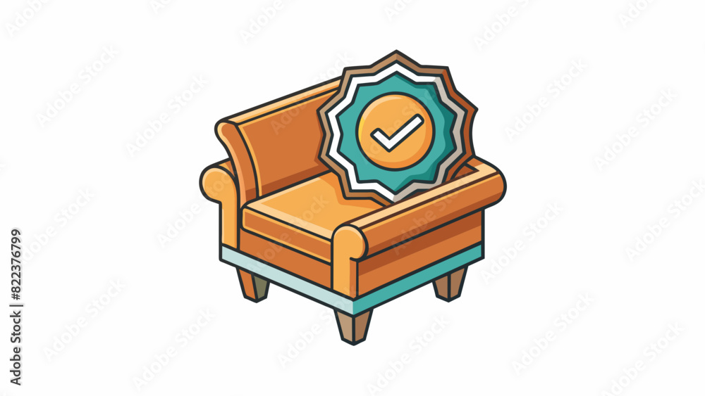 Poster As a symbol of our commitment to quality our furniture is backed by a guarantee for longlasting construction and functionality.. Cartoon Vector