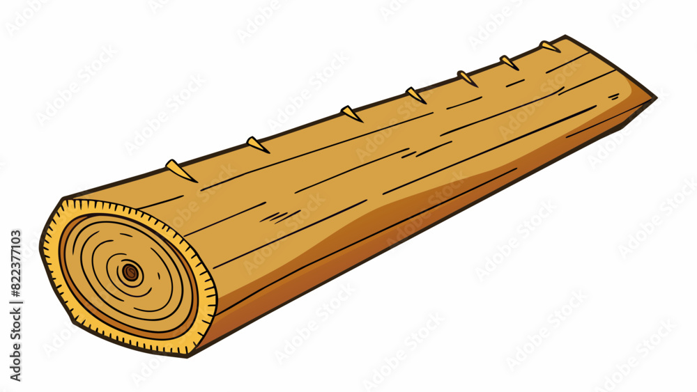 Poster A small cylindrical object with a series of horizontal lines etched into its surface. The lines are evenly spaced and increase in thickness from one. Cartoon Vector