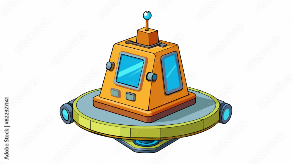 Aufkleber A small portable device that can instantly teleport its user to any location they desire using advanced technology to scan and reconstruct their. Cartoon Vector