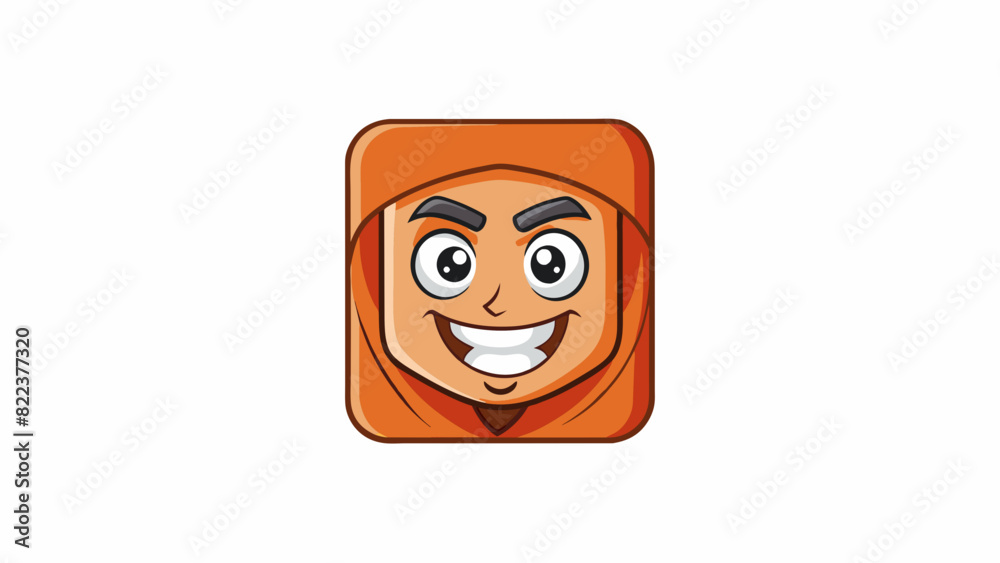 Poster A square face with a strong defined jawline and a wide set of cheekbones. The eyes are deep set and hooded with thick eyebrows and the nose is. Cartoon Vector