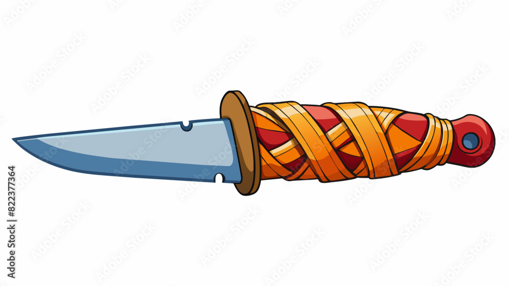 Poster a stabbing pain that feels like a knife is being twisted deep inside the body.. cartoon vector