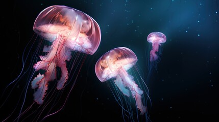 Moon jellyfish UHD wallpaper