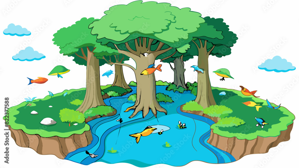 Aufkleber as you wander through the nature reserve your tour guide points out towering trees with gnarled root
