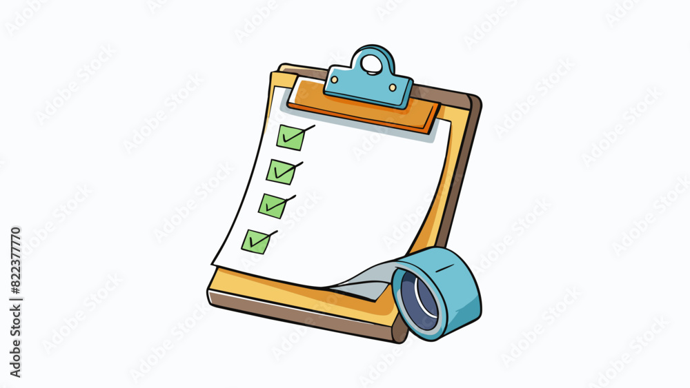 Aufkleber A todo list This is a written or digital list of tasks that need to be completed. It can be organized in different ways such as by priority due date. Cartoon Vector