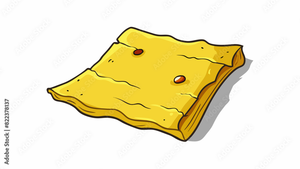 Poster a yellowed sheet of paper with wrinkled corners and ink stains.. cartoon vector