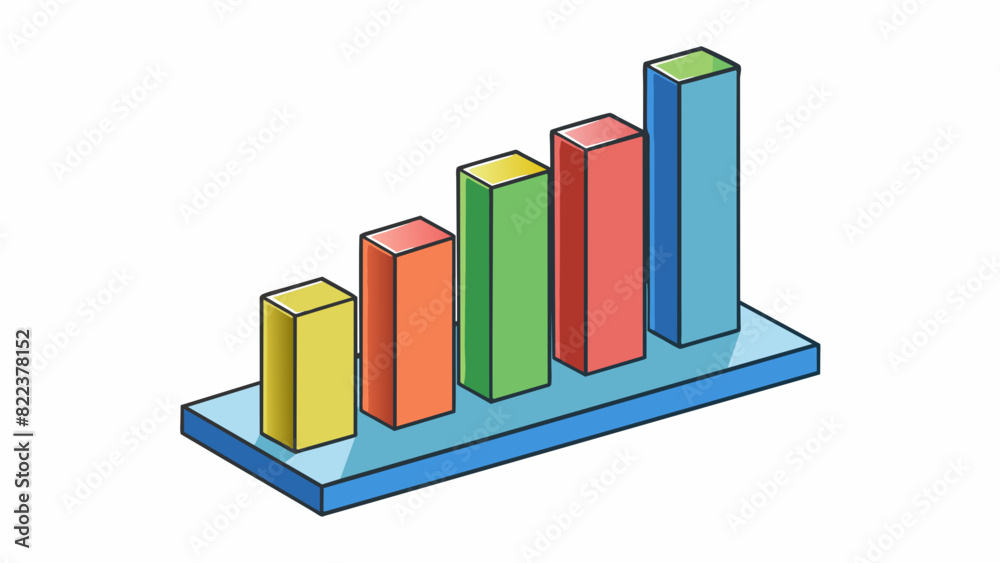 Poster Bar Chart A bar chart is a type of chart that uses vertical or horizontal bars to display categorical data. The length of each bar represents a. Cartoon Vector