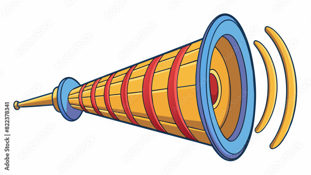 Poster hearing a highpitched rhythmic sound that echoes in the distance.. cartoon vector