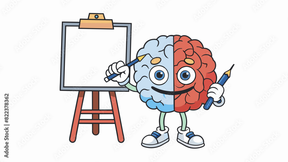 Poster Imagine the mind as a blank canvas constantly being painted upon by our experiences interactions and thoughts. We have the power to create and change. Cartoon Vector