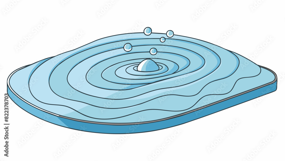 Poster rippling water waves if you throw a small pebble into a pond you will see a series of tiny waves spr