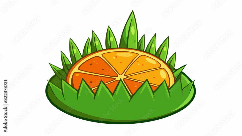 Poster smell a sharp and pungent scent reminiscent of fresh grass and citrus fruits.. cartoon vector