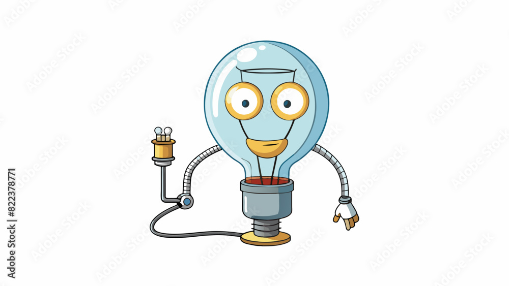 Aufkleber standard light bulb a glass bulb with a threaded metal base filled with gas and a filament that ligh