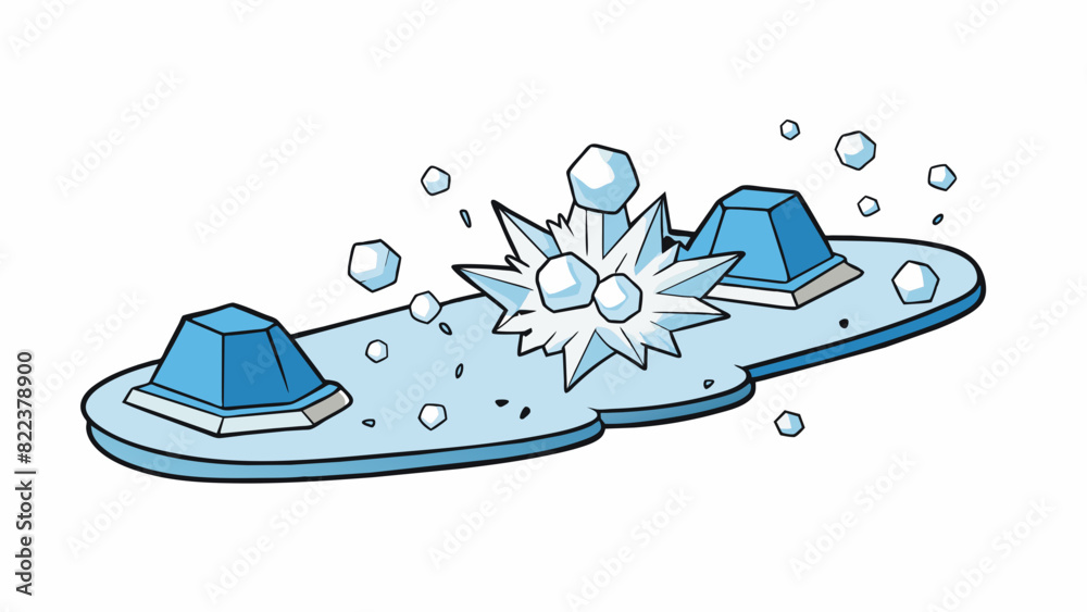 Poster the crunch of freshly fallen snow beneath footsteps the ice crystals breaking and crackling like a m