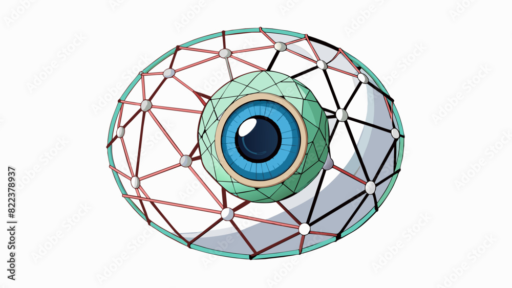 Poster The eye is a complex intricate system made up of a clear glasslike structure and a dense network of vessels. It is often described as the window to. Cartoon Vector